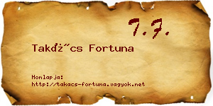Takács Fortuna névjegykártya